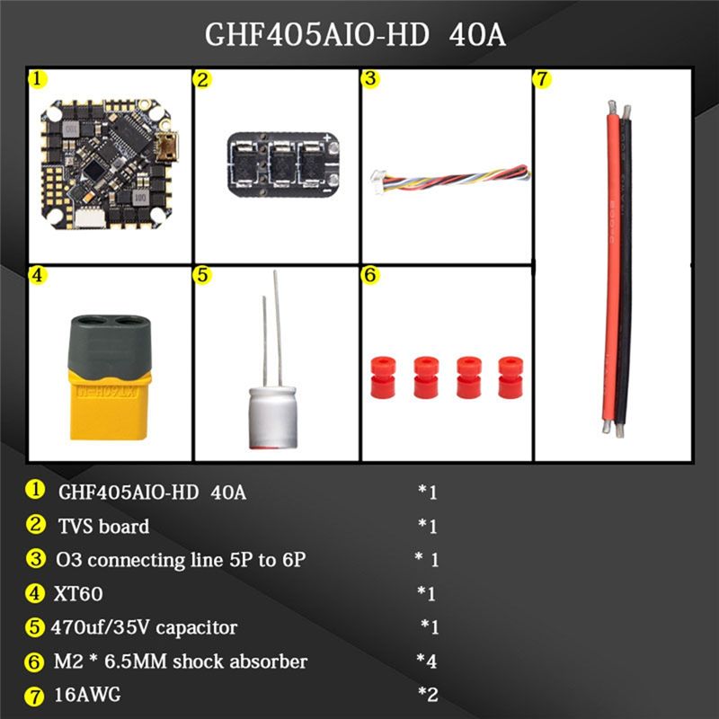 ABTI-GHF405AIO-HD 40A AIO Flig - Drone Racing Esc 评论和价格